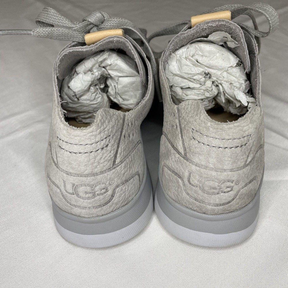 UGG Women's Tye Casual Leather Sneakers Size 6 Gray Treadlite S/N 1016674 - Picture 3 of 8